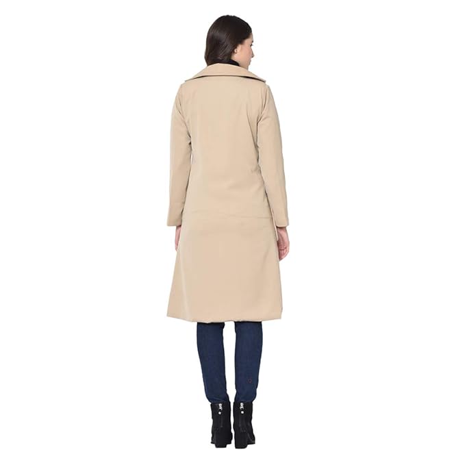 Trendif Women's Solid Overcoat for Winter Light Color - Image 2