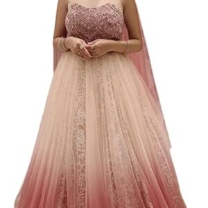 shubhmangal Women's Heavy Net Readymade Lehenga Choli with Dupatta