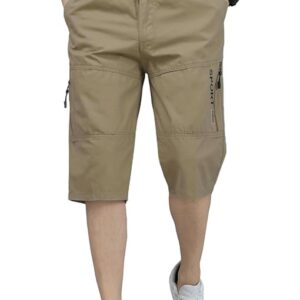 TAGDO Men's Solid Cotton Shorts