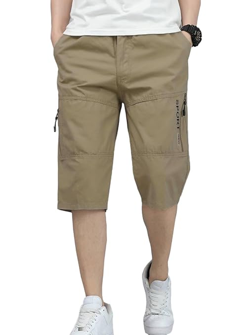 TAGDO Men's Solid Cotton Shorts