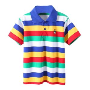 Hopscotch Boys Regular Fit Stripe Print Polo T-Shirt