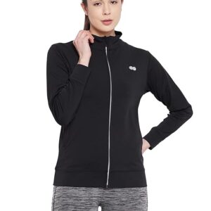 Clovia Women's Polyester A-Line Standard Length Coat