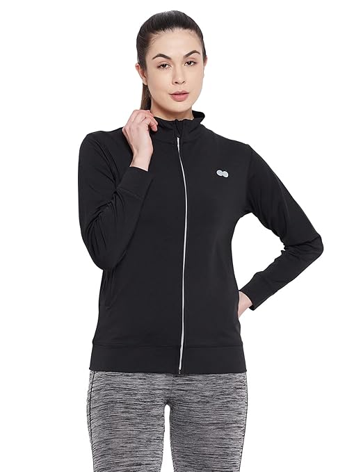 Clovia Women's Polyester A-Line Standard Length Coat