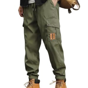 Lymio Men's Loose Fit Cotton Cargos