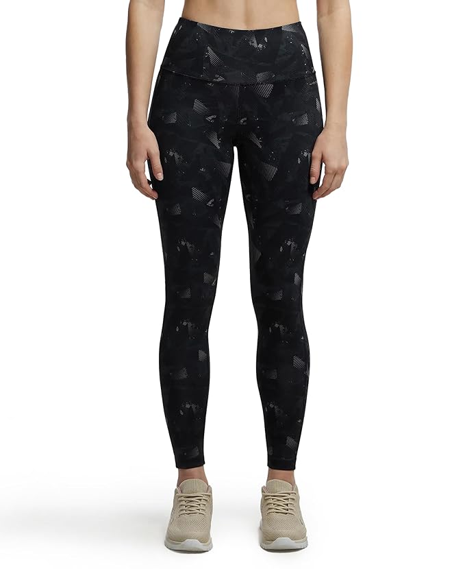 Jockey MW68 Women's Microfiber Elastane Stretch Performance 7/8th Leggings with Back Waistband Pocket and Stay Dry Technology