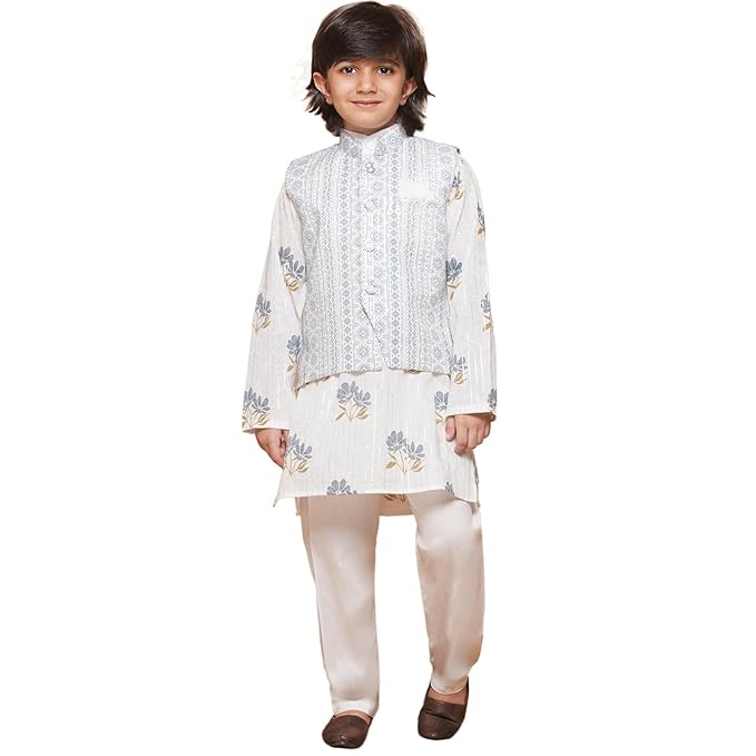 AJ DEZINES Kids Ethnic Wear Cotton Printed Kurta Pajama