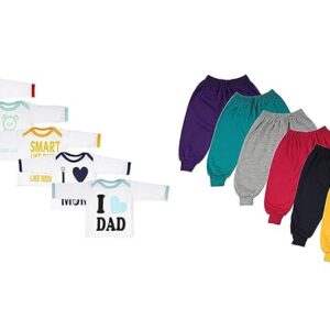 First Kids Step Fareto Unisex Baby Combo Of 6 Track Pants With Rib