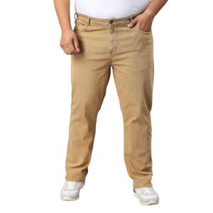TURNING BLUE Mens Plus Size Slim Fit Khaki Jeans