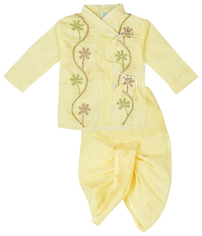 DIAMO Boys' Cotton Dhoti and Kurta Set