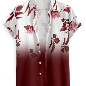 LAMBOO Men Regular, Super Slim Fit Printed, Self Design Spread Collar Casual Shirt