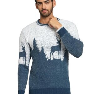 eWools Men's Winterwear Woolen Animal Print Cardigans Sweaters