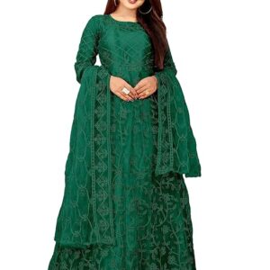 RUDRAPRAYAG Women Long Gown Green Color