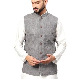 LATEST CHIKAN Men's Traditional Cotton Solid Nehru Jacket/Waistcoat