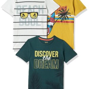 Amazon Brand - Symbol Boy's Graphic Regular Fit T-Shirt