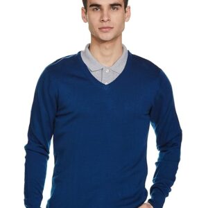 Amazon Brand - Symbol Men's V-Neck Acrylic Casual Sweater