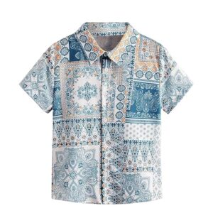 TAGAS Boy's Floral Regular Fit Shirt