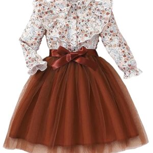 TAGAS Baby-Girl's Polyester A-Line Knee-Length Dress