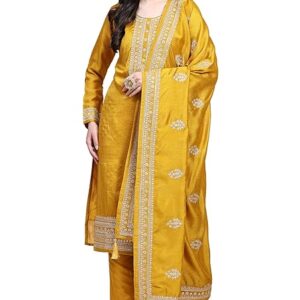 Anouk Women Yellow & White Printed Kurta with Palazzos