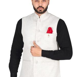 OORA Men's Cotton Blend Nehru and Modi Jacket