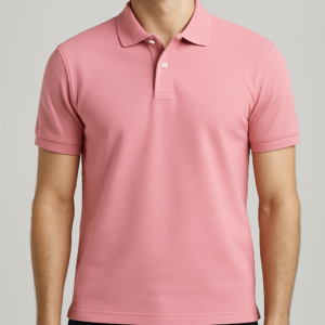 Mast & Harbour Men Pink Solid Polo Collar T-shirt