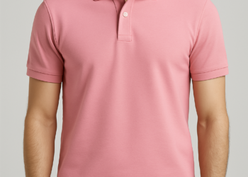 Mast & Harbour Men Pink Solid Polo Collar T-shirt