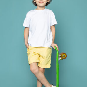 BAESD Kids Round Neck Short Sleeves Pure Cotton T-shirt & Short